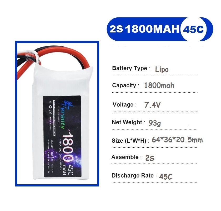 2PCS 7.4V Lipo 2S Battery 1500 - Rc Hobby Grade Car review and price